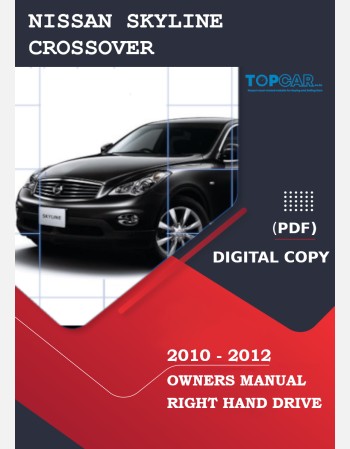 nissan skyline crossover 2010 2011& 2012 owners manual in english